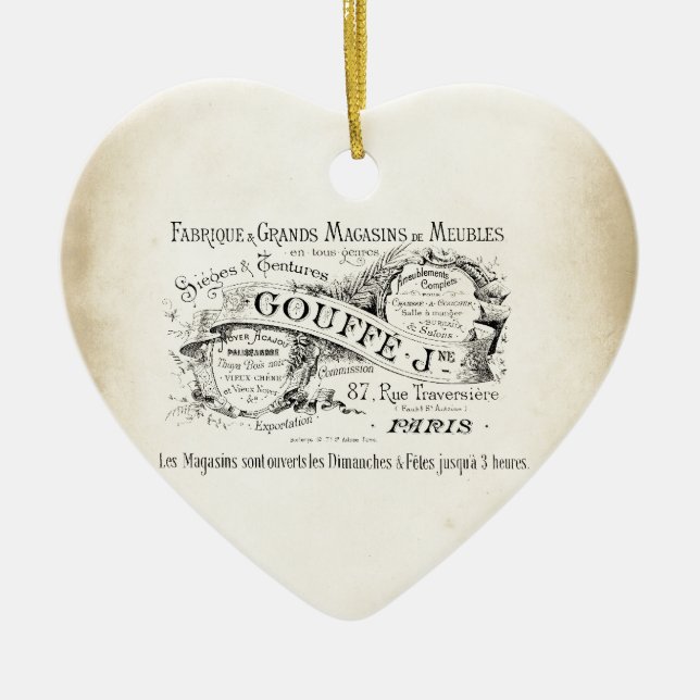 Name des französischen Departements Store Keramik Ornament (Vorne)