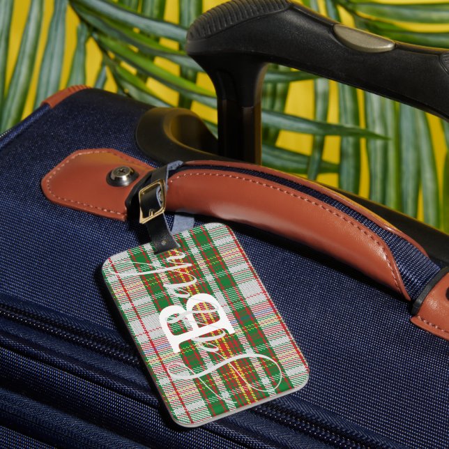 Name des geprüften Monogramms für Multicolor Tarta Gepäckanhänger (Vorderseite Insitu 1)