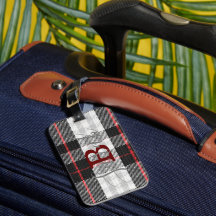 Name des geprüften Monogramms für schwarzen und we
