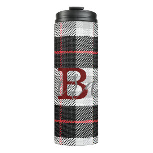 Name des geprüften Monogramms für schwarzen und we Thermosbecher