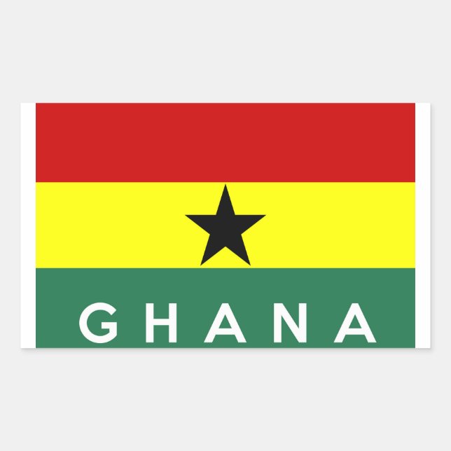 Name des ghanaischen Landes Rechteckiger Aufkleber (Vorderseite)