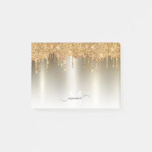 Name des Girl-Gold-Drilling-Glitzer Post-it Klebezettel