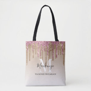 Name des Girl-Gold-Rosa-Glitzer Tasche