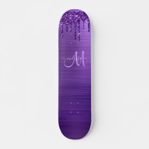 Name des Girl-Lila Glitzer Skateboard