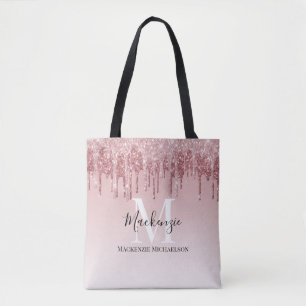 Name des Glitzer der Girl Hot Pink Ombre Tasche