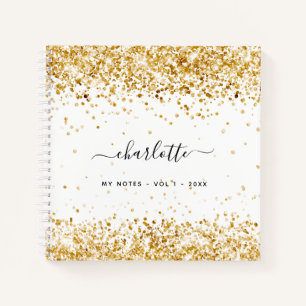 Name des Glitzer Weißgold Notizbuch