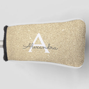Name des Gold-Glitzer und der Sparkasse-Monogrammb Golf Headcover