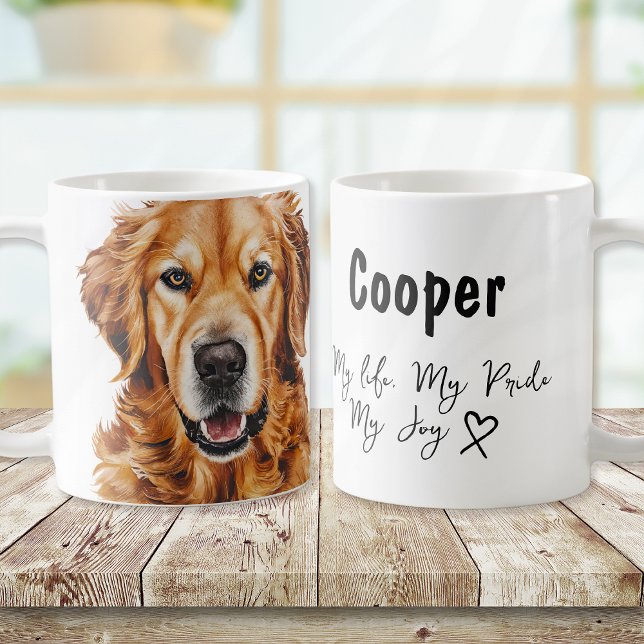 Name des Golden Retriever Hundes Kaffeetasse (Von Creator hochgeladen)