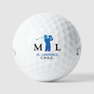 Name des Golfklubs Abkürzung Blue Monogram Golfball