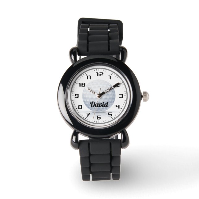 Name des Golfspielers | Original Armbanduhr (Vorderseite)