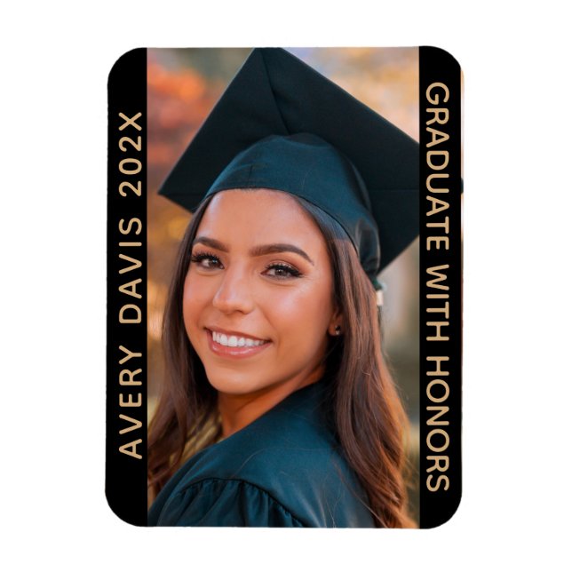 Name des Graduate Foto Year mit Ehrengrad Magnet (Vertikal)