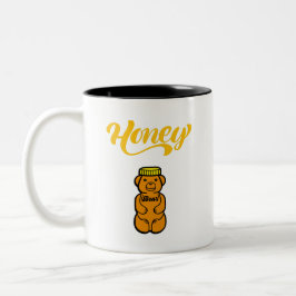 Name des Honigbären Zweifarbige Tasse