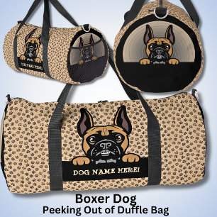 Name des Hundes hinzufügen, Boxer Dog Duffle Bag
