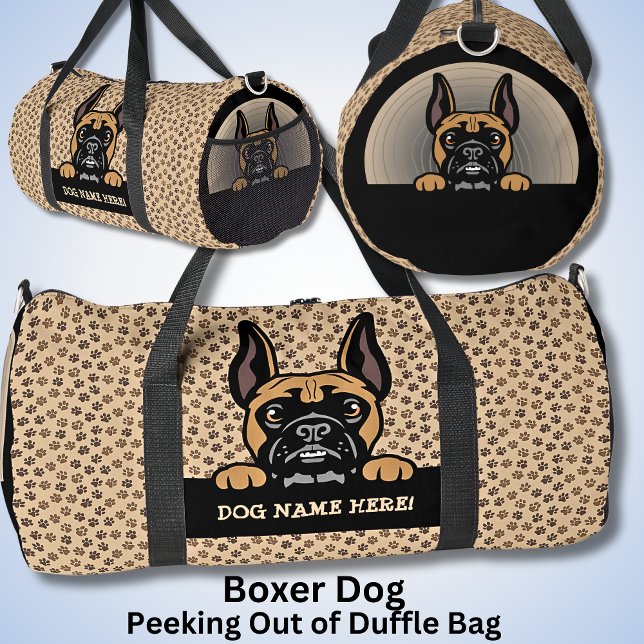 Name des Hundes hinzufügen, Boxer Dog Duffle Bag (Von Creator hochgeladen)