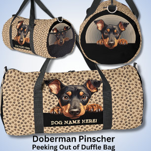 Name des Hundes hinzufügen, Doberman Pinscher Duffle Bag