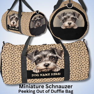 Name des Hundes hinzufügen, Miniatur Schnauzer Duffle Bag