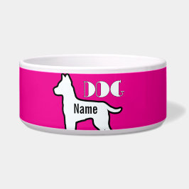 Name des Hundes Hot Pink Pet hinzufügen Napf