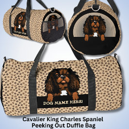 Name des Hundes, Ihr Name, Cavalier King Charles S Duffle Bag