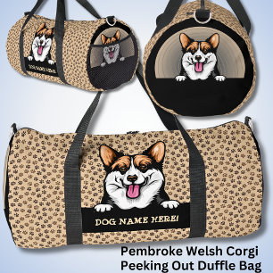 Name des Hundes oder Ihr Name, Pembroke Welsh Corg Duffle Bag
