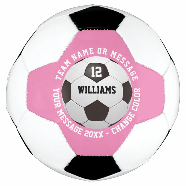 Name des individuellen Namens Team Name Pink Fußball (Vorderseite)
