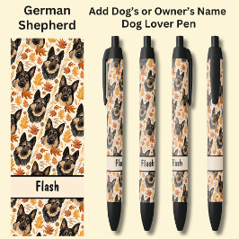 Name des Inhabers oder des Hundes, deutscher Hirte Kugelschreiber