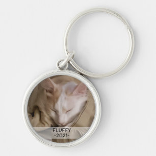 Name des Katzen-Fotos Schlüsselanhänger