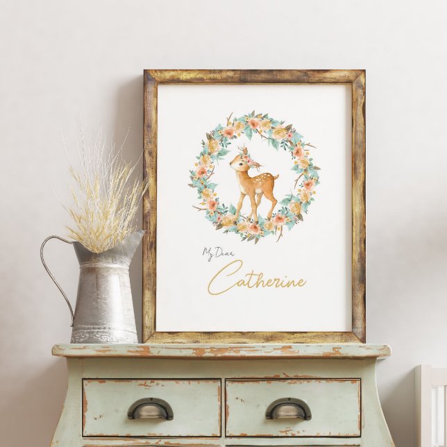 Name des Kinderzimmers Niedliche Hirschwaldtiere s Poster (Von Creator hochgeladen)