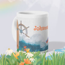 Name des Kindes Nautisches Einhorn Regenbogen