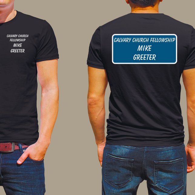 Name des Kirchenbegrüßers T-Shirt (Church Greeter Usher Name T-Shirt)