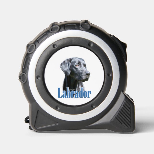Name des Labradors (schwarz) Maßband (Vorderseite)