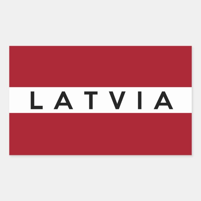 Name des latvia-Länderflagge Rechteckiger Aufkleber (Vorderseite)
