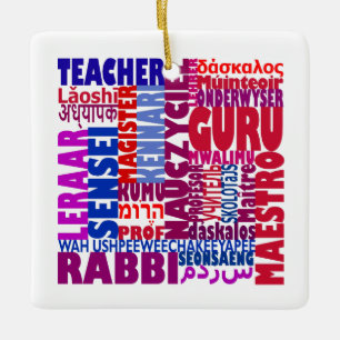 Name des Lehrers Keramikornament