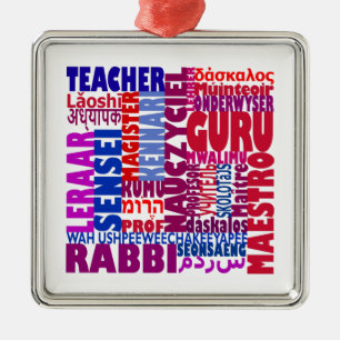 Name des Lehrers Ornament Aus Metall