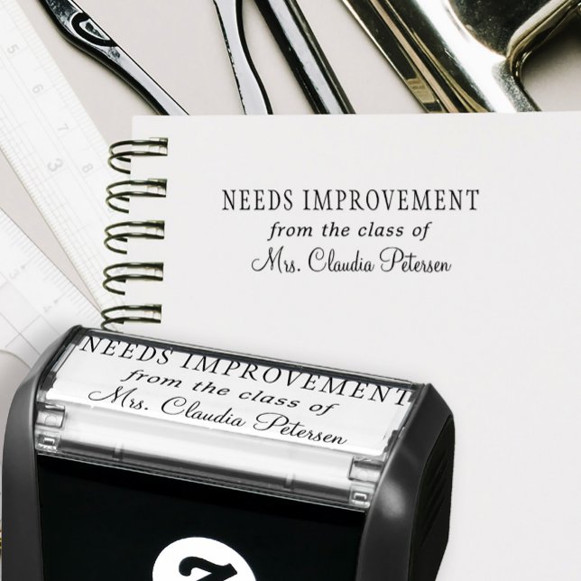 Name des Lehrers personalisierte Hausaufgaben Permastempel (Von Creator hochgeladen)