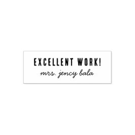 Name des Lehrers | Toll gemacht - Motivationsdesig Permastempel