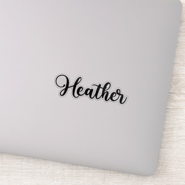Name des Leiters - Handgeschriebene Kalligrafie Aufkleber (Detail)