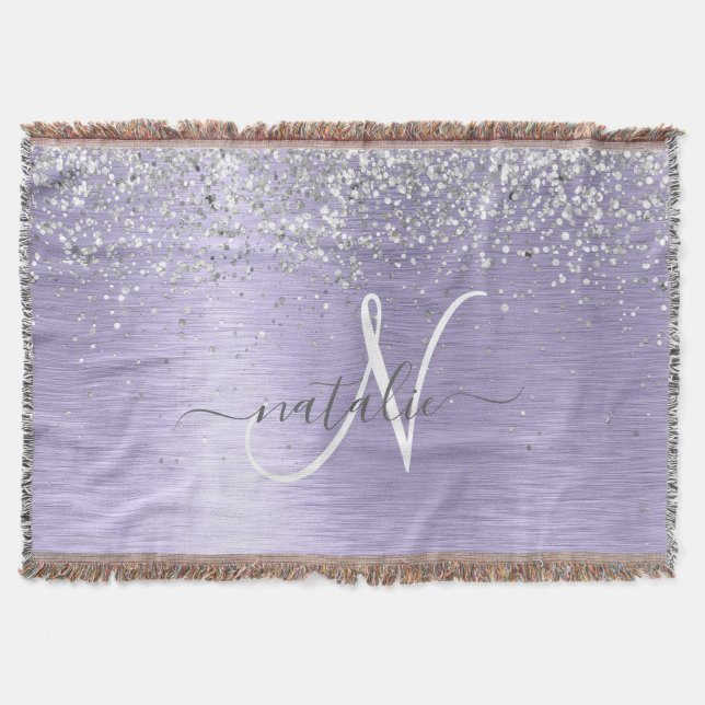 Name des lila gebürsteten Metalls Silber Glitzer M Decke (Vorderseite)