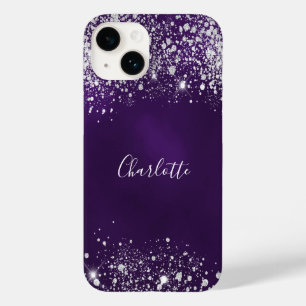 Name des lila Glitzer Case-Mate iPhone 14 Hülle