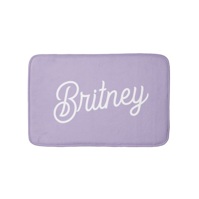 Name des Lila Monogramms für den personalisierten  Badematte (Vorderseite)
