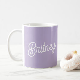 Name des Lila Monogramms für den personalisierten  Kaffeetasse