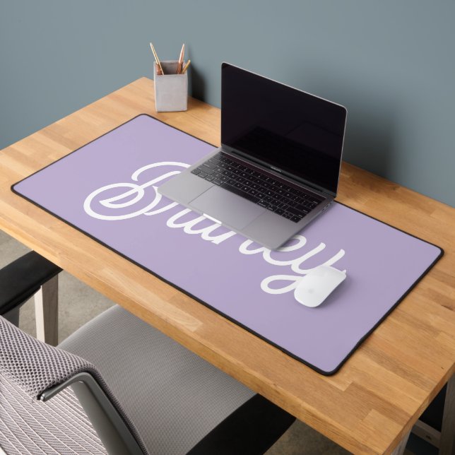 Name des Lila Monogramms für den personalisierten  Schreibtischunterlage (Büro 2)