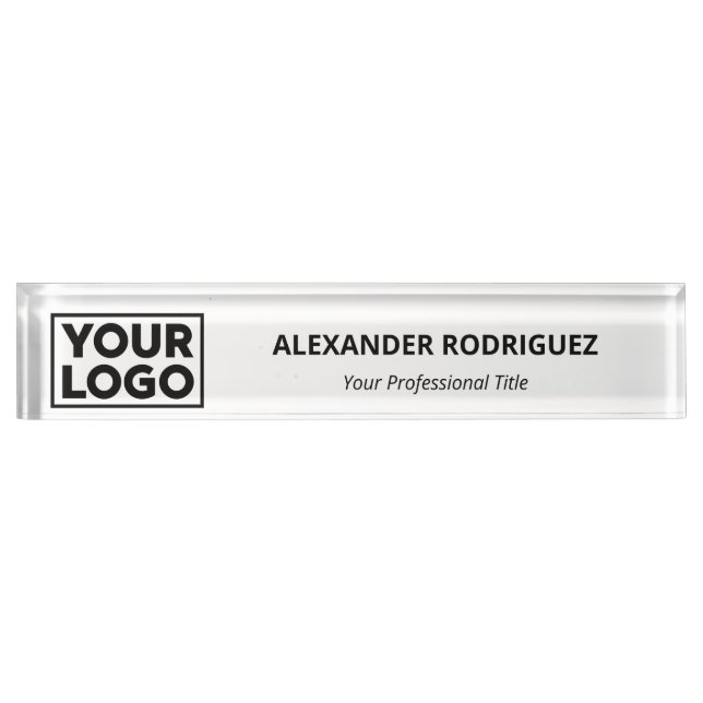 Name des Logos des Minimalistischen Unternehmens Namensplakette (Vorderseite)