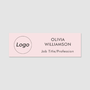 Name des Logos Jobbezeichnung Beruflich rot Namensschild