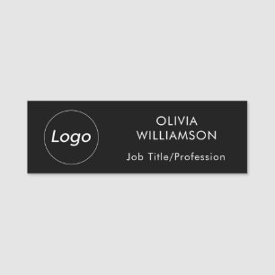 Name des Logos Jobbezeichnung Beruflich Schwarz Namensschild