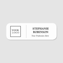 Name des Logos Namensschild