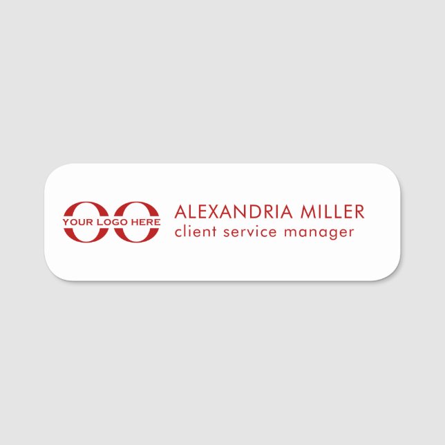 Name des Logos Namensschild (Vorderseite)