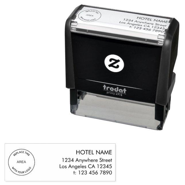 Name des Logos Rücksendeadresse des Hotels Permastempel (Beispiel)