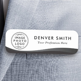 Name des Logos Schwarz-weißer dunkler Farbverlauf Namensschild