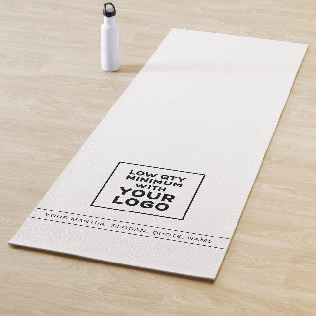 Name des Logounternehmens Slogan Mantra Werbeaktio Yogamatte (Beispiel)