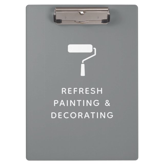 Name des Malers und Dekorators Grau Klemmbrett (Vorderseite)